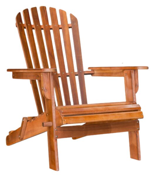 Vrtna ležaljka ADIRONDACK, sklopiva, 69x84x94 cm, prirodna smeđa Casaria