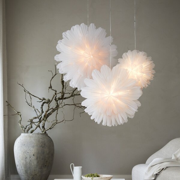 Stolne Lampa Watt & Veke, Snöblomma, Bijela, Dnevna soba, Papirnati karton, Dizajn