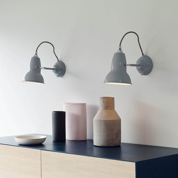 Zidne Svjetiljka Anglepoise, Original 1227, Sivo, Dnevna soba, Metal, Industrijski dizajn