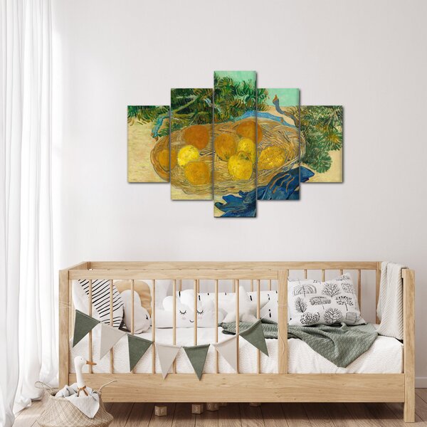 Slika - Vincent van Gogh, Still Life of Oranges and Lemons with Blue Gloves, reprodukcije (150x105 cm)