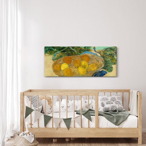 Slika - Vincent van Gogh, Still Life of Oranges and Lemons with Blue Gloves, reprodukcije (120x50 cm)