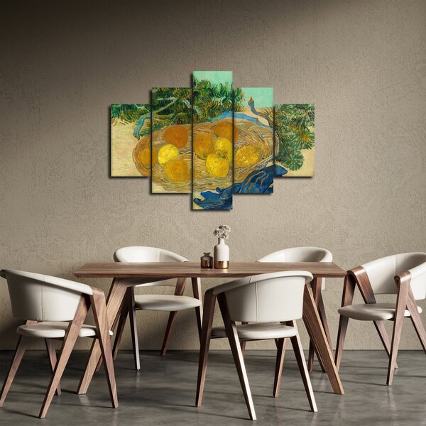 Slika - Vincent van Gogh, Still Life of Oranges and Lemons with Blue Gloves, reprodukcije (150x105 cm)