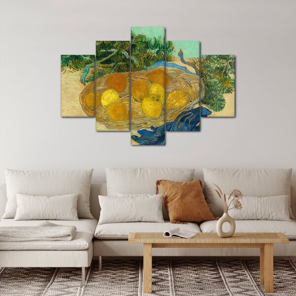 Slika - Vincent van Gogh, Still Life of Oranges and Lemons with Blue Gloves, reprodukcije (150x105 cm)