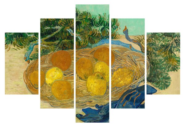 Slika - Vincent van Gogh, Still Life of Oranges and Lemons with Blue Gloves, reprodukcije (150x105 cm)