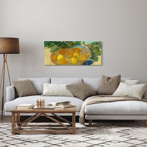 Slika - Vincent van Gogh, Still Life of Oranges and Lemons with Blue Gloves, reprodukcije (120x50 cm)