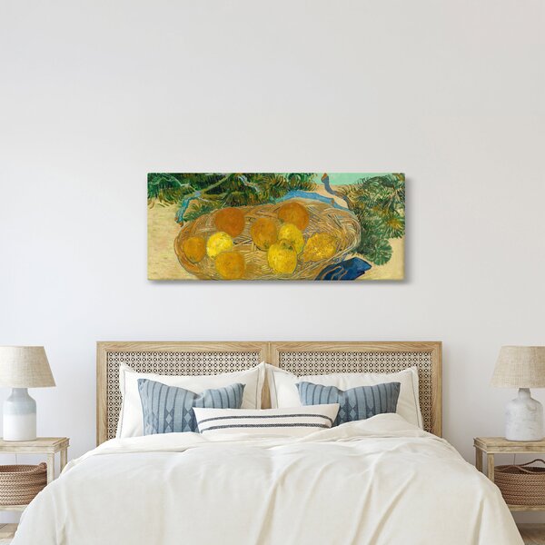 Slika - Vincent van Gogh, Still Life of Oranges and Lemons with Blue Gloves, reprodukcije (120x50 cm)