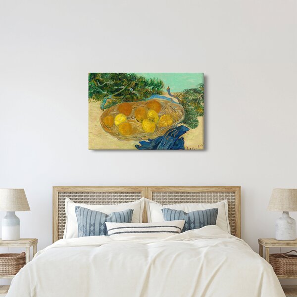 Slika - Vincent van Gogh, Still Life of Oranges and Lemons with Blue Gloves, reprodukcije (90x60 cm)