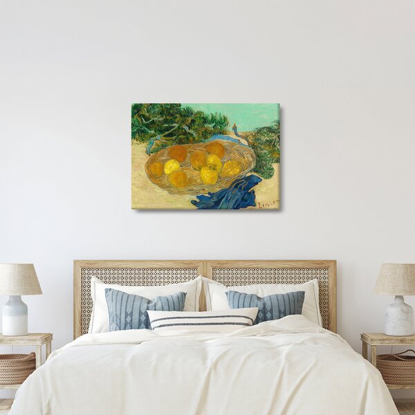 Slika - Vincent van Gogh, Still Life of Oranges and Lemons with Blue Gloves, reprodukcije (70x50 cm)