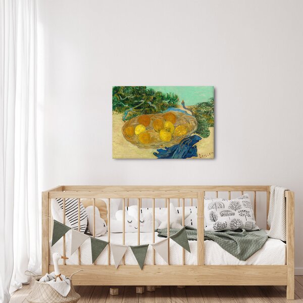 Slika - Vincent van Gogh, Still Life of Oranges and Lemons with Blue Gloves, reprodukcije (70x50 cm)