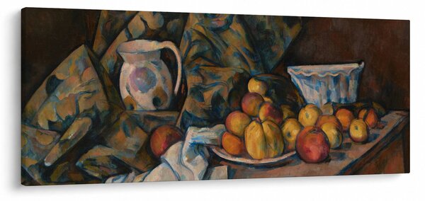 Slika - Paul Cézanne, Still Life with Apples and Peaches, reprodukcije (120x50 cm)