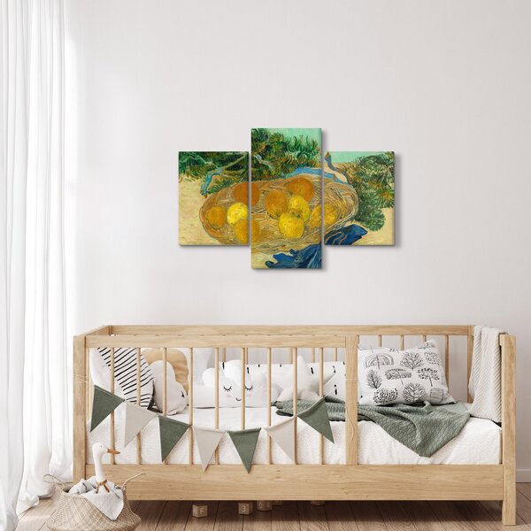 Slika - Vincent van Gogh, Still Life of Oranges and Lemons with Blue Gloves, reprodukcije (90x60 cm)