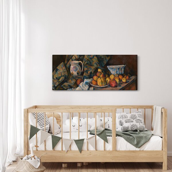 Slika - Paul Cézanne, Still Life with Apples and Peaches, reprodukcije (120x50 cm)