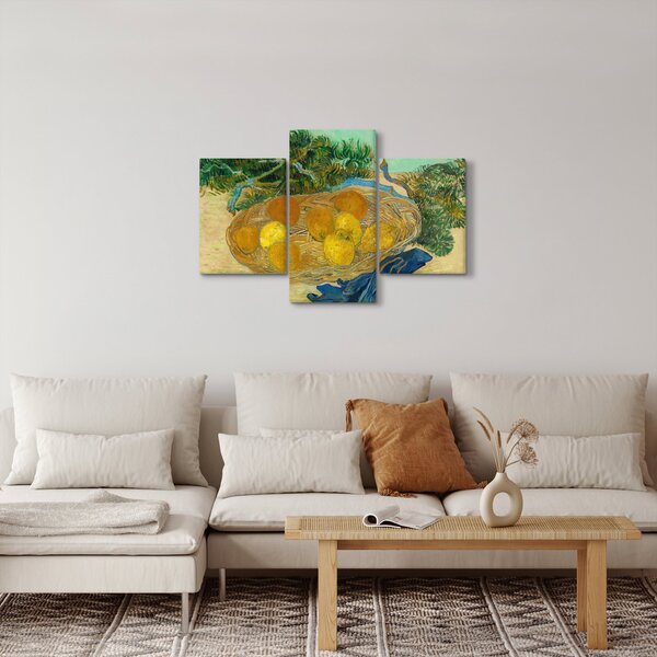 Slika - Vincent van Gogh, Still Life of Oranges and Lemons with Blue Gloves, reprodukcije (90x60 cm)