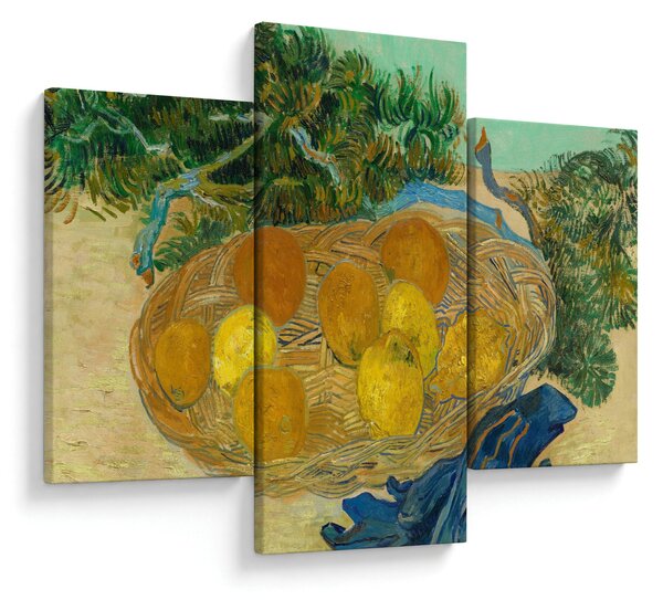 Slika - Vincent van Gogh, Still Life of Oranges and Lemons with Blue Gloves, reprodukcije (90x60 cm)