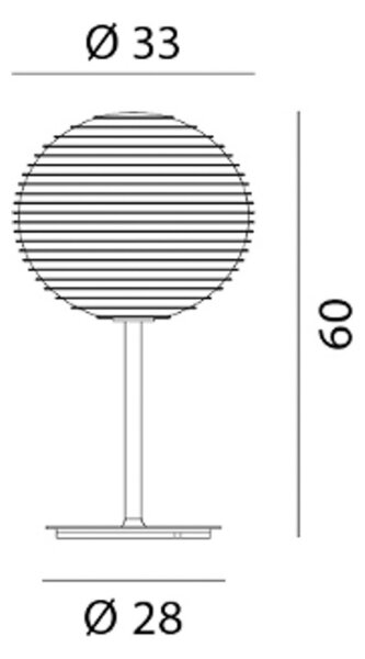 Stolne Lampa Rotaliana, Flow Glass, prigušiv, Bijela, Dnevna soba, Metal, Dizajn
