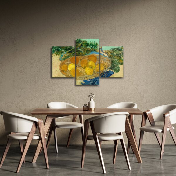 Slika - Vincent van Gogh, Still Life of Oranges and Lemons with Blue Gloves, reprodukcije (90x60 cm)