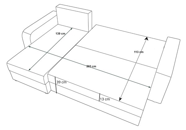 Razvlačna kutna garnitura L VALERIO 238x140 cm, tamno siva/antracit + 2 jastuka GRATIS, univerzalna