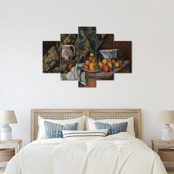 Slika - Paul Cézanne, Still Life with Apples and Peaches, reprodukcije (150x105 cm)