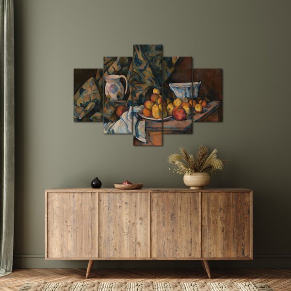 Slika - Paul Cézanne, Still Life with Apples and Peaches, reprodukcije (150x105 cm)