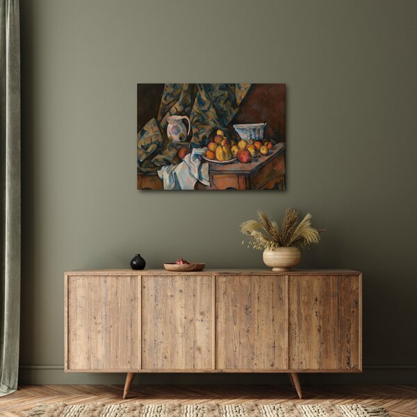 Slika - Paul Cézanne, Still Life with Apples and Peaches, reprodukcije (70x50 cm)