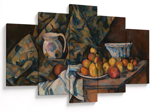Slika - Paul Cézanne, Still Life with Apples and Peaches, reprodukcije (150x105 cm)