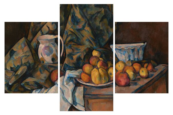 Slika - Paul Cézanne, Still Life with Apples and Peaches, reprodukcije (90x60 cm)