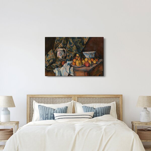 Slika - Paul Cézanne, Still Life with Apples and Peaches, reprodukcije (90x60 cm)