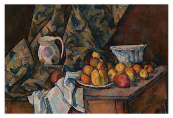 Slika - Paul Cézanne, Still Life with Apples and Peaches, reprodukcije (90x60 cm)