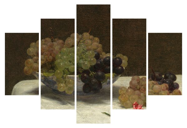 Slika - Henri Fantin-Latour, Still Life with Grapes and a Carnation, reprodukcije (150x105 cm)