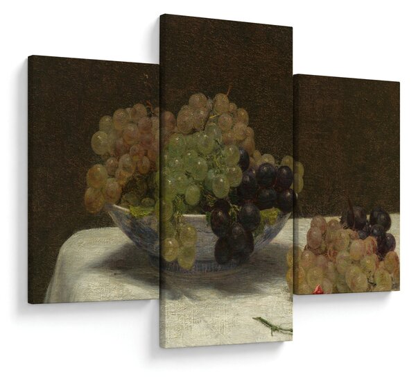 Slika - Henri Fantin-Latour, Still Life with Grapes and a Carnation, reprodukcije (90x60 cm)