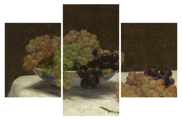 Slika - Henri Fantin-Latour, Still Life with Grapes and a Carnation, reprodukcije (90x60 cm)