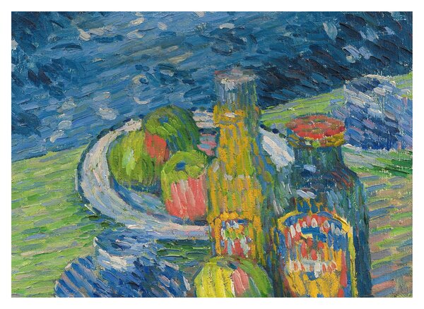 Slika - Alexej von Jawlensky, Still Life with Bottles and Fruit, reprodukcije (70x50 cm)