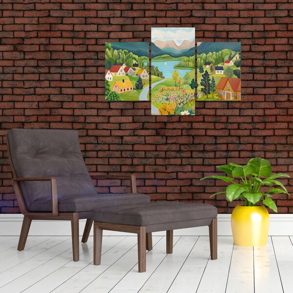 Slika - Selo u planinama (90x60 cm)