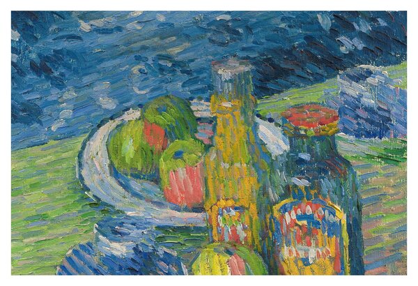 Slika - Alexej von Jawlensky, Still Life with Bottles and Fruit, reprodukcije (90x60 cm)