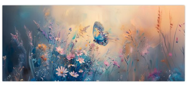 Slika - Livada s leptirima (120x50 cm)