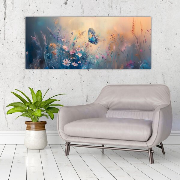 Slika - Livada s leptirima (120x50 cm)