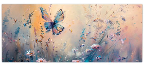 Slika - Livada s leptirima II (120x50 cm)