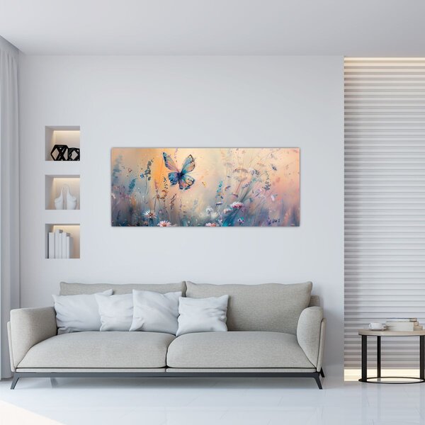 Slika - Livada s leptirima II (120x50 cm)