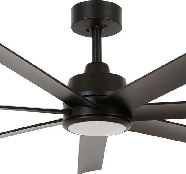 Stropni ventilator s rasvjetom Beacon za Atlantu, crni, tihi Beacon Lighting, Atlanta, prigušiv, Crno, Dnevna soba, Plastika, Moderan