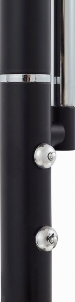 Podne Lampa Lindby, MALEA, prigušiv, Crno, Dnevna soba, Metal, Moderan
