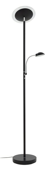 Podne Lampa Lindby, MALEA, prigušiv, Crno, Dnevna soba, Metal, Moderan