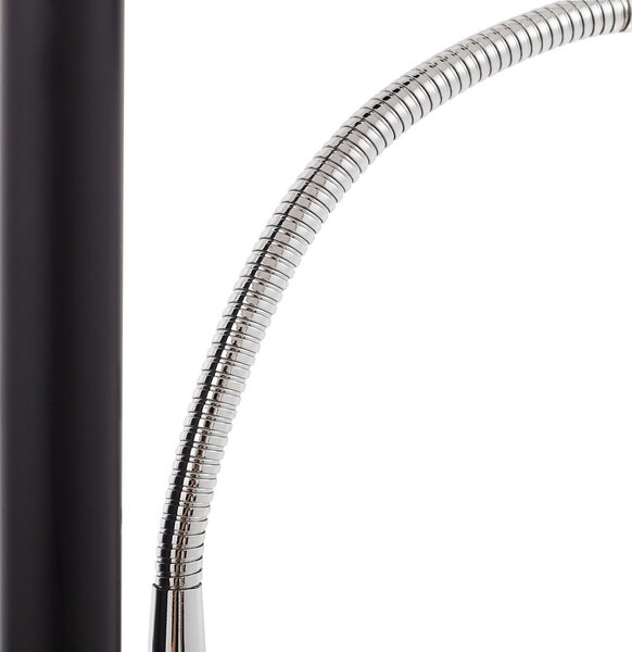 Podne Lampa Lindby, MALEA, prigušiv, Crno, Dnevna soba, Metal, Moderan