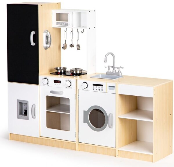 Drvena kuhinja za djecu sa LED rasvjetom i tablom