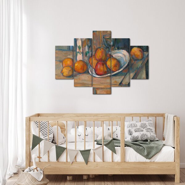 Slika - Paul Cézanne, Still Life with Milk Jug and Fruit, reprodukcije (150x105 cm)