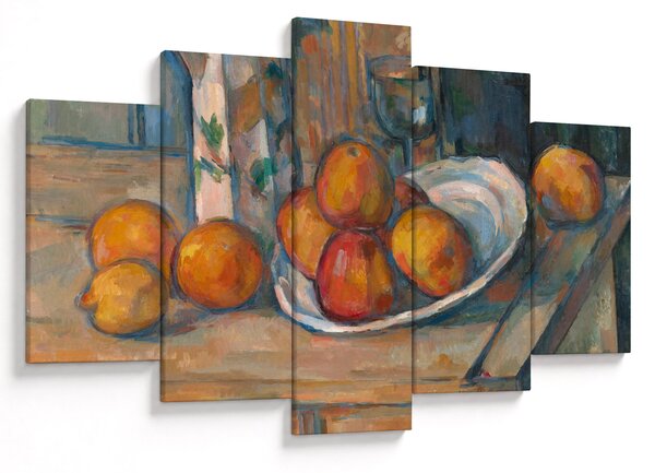 Slika - Paul Cézanne, Still Life with Milk Jug and Fruit, reprodukcije (150x105 cm)