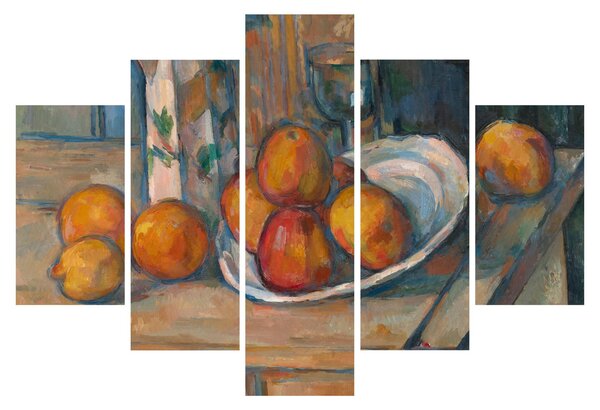 Slika - Paul Cézanne, Still Life with Milk Jug and Fruit, reprodukcije (150x105 cm)