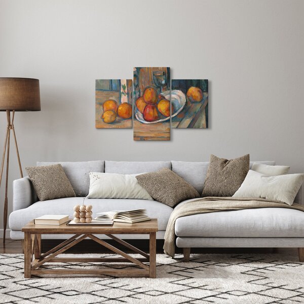 Slika - Paul Cézanne, Still Life with Milk Jug and Fruit, reprodukcije (90x60 cm)