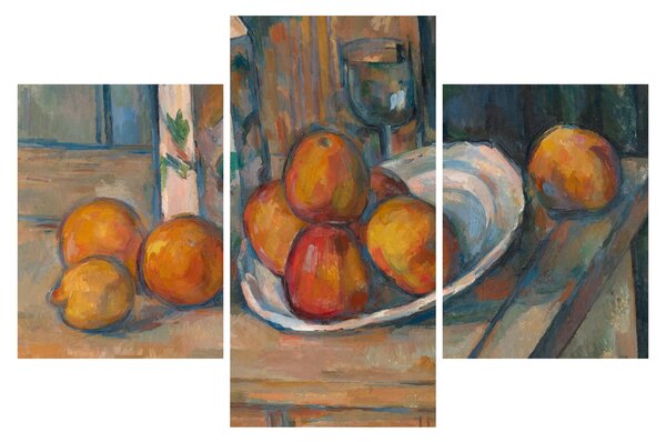 Slika - Paul Cézanne, Still Life with Milk Jug and Fruit, reprodukcije (90x60 cm)