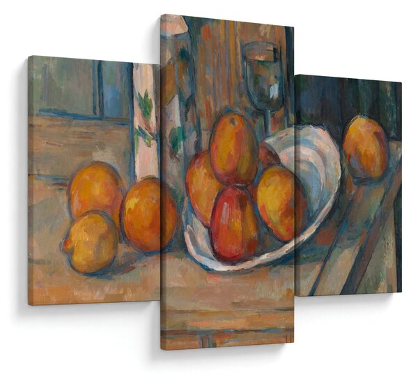 Slika - Paul Cézanne, Still Life with Milk Jug and Fruit, reprodukcije (90x60 cm)