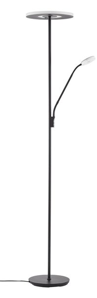 Podne Lampa Lucande, Raymond, prigušiv, Crno, Dnevna soba, Metal, Moderan